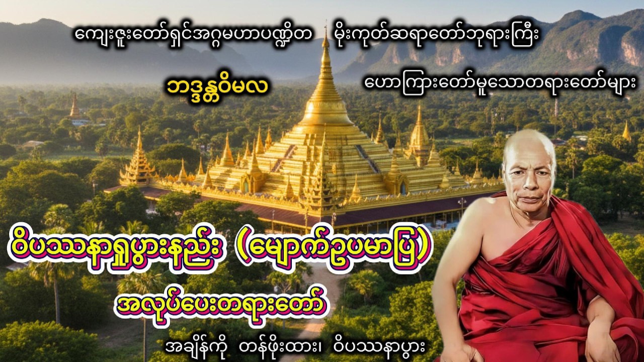 ဝိပဿနာရှုပွားနည်း အလုပ်ပေးတရား #တရားတော်များ #မိုးကုတ်တရားတော်များ#dhamma