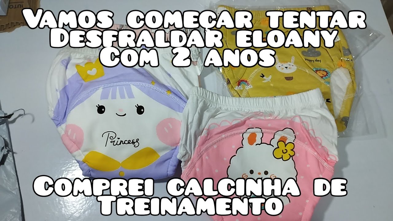 vamos tentar o desfralde por aqui com Eloany. Calcinhas de treinamento da shopee.