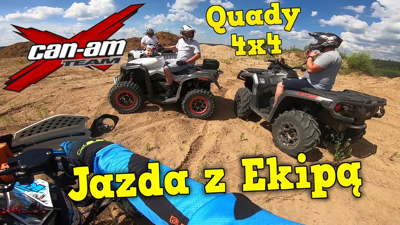 Jazda z Ekipą | Quady 4x4 żwirownia // KTMer6 | Can-am Renegade 850XMR | Outlander 650