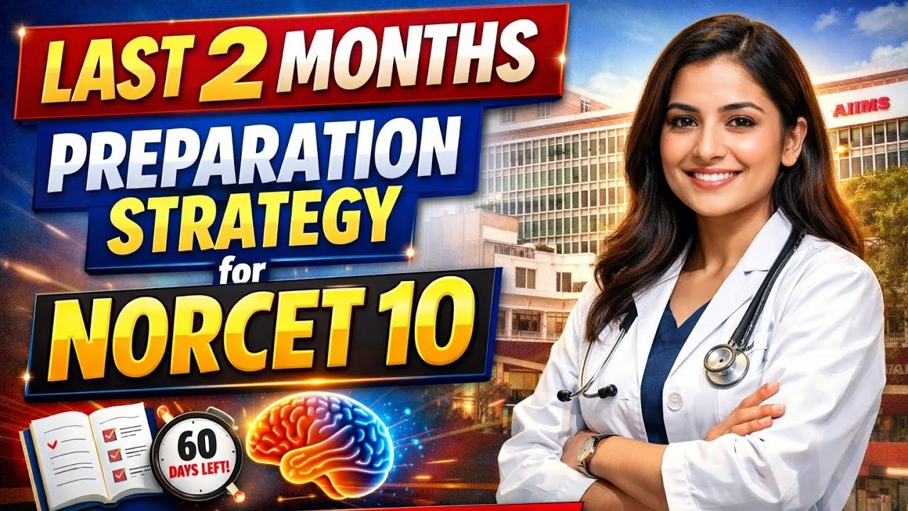 AIIMS NORCET 10 2026 | Last 60 Days Preparation Strategy 🔥 Crack NORCET in 2 Months