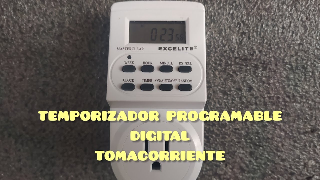 EXCELITE temporizador programable digital, tomacorriente para voltaje alterno