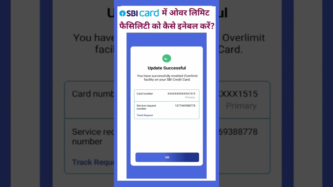 How To Enable Overlimit Facility In SBI Credit Card| Over limit facility | #shorts #viral