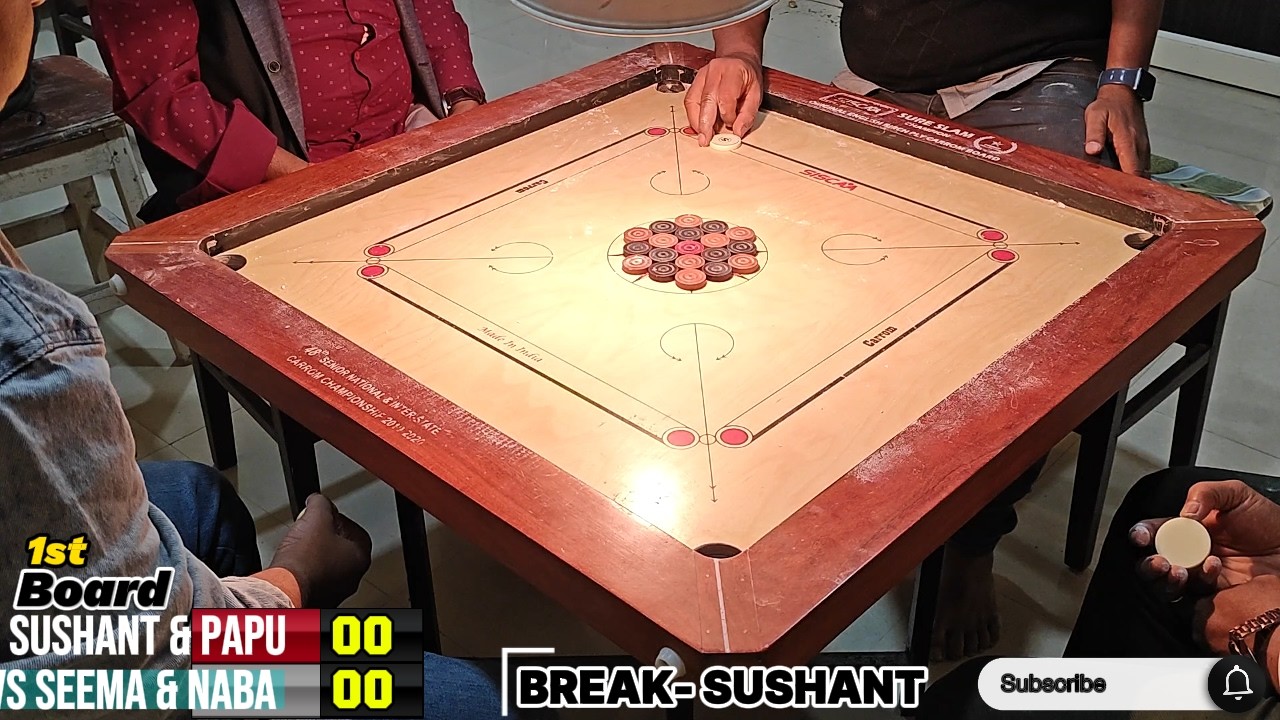 Carrom Doubles Clash 😱 SUSHANT & PAPU Vs SEEMA & NABA  | Bhubaneswar Club Match 🏆#carrom