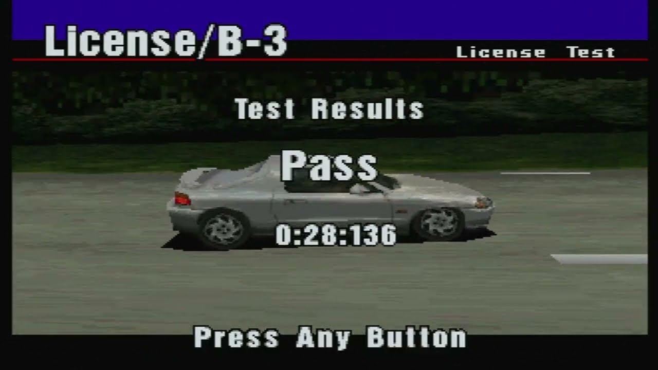 Gran Turismo - License Test - B-3 - 28.136 - Gold