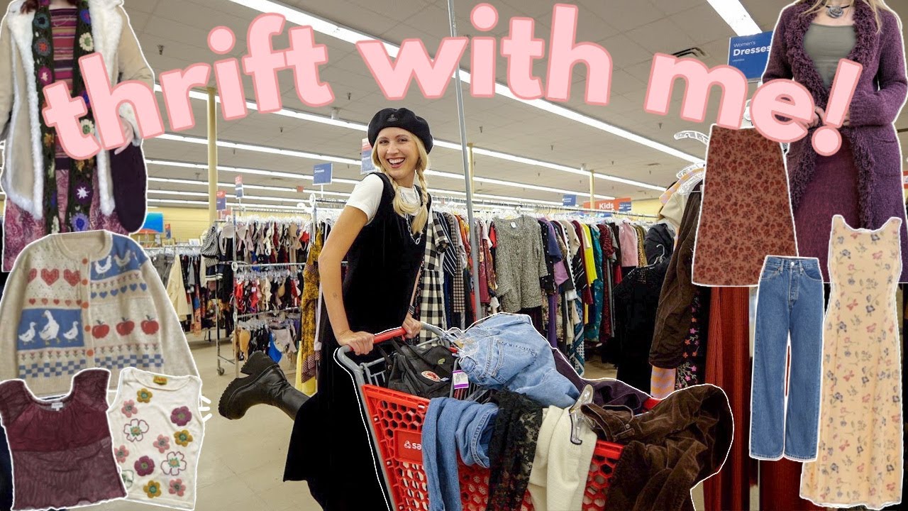 come thrift with me on a SALE DAY!!! thrifting my wish list for 2025 (90s, y2k, pinterest outfits)