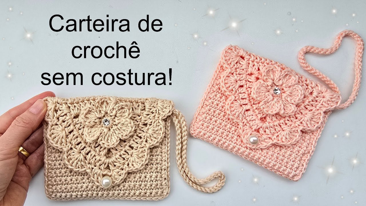 CARTEIRA DE CROCHÊ SEM COSTURA