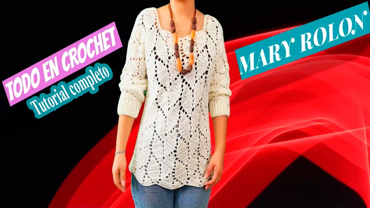 📌📌DESCUBRE LINDA BLUSA DE HOJAS A CROCHET 