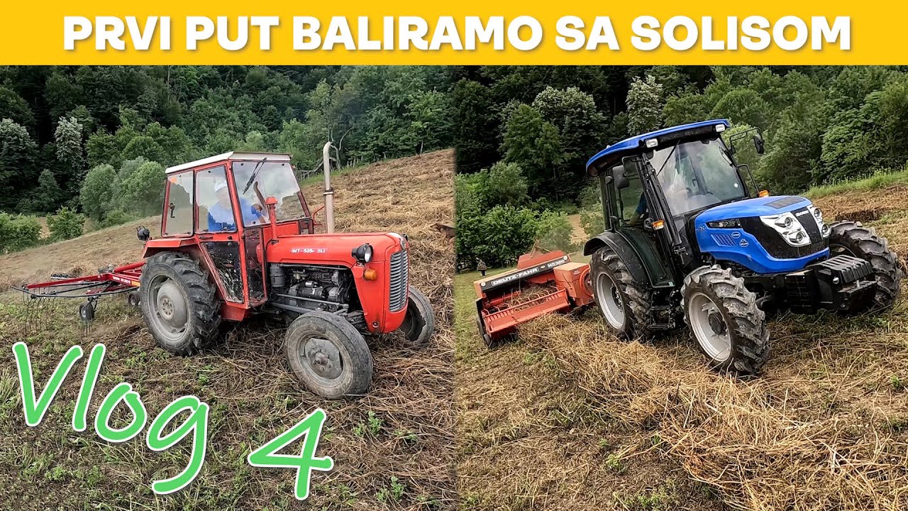 ISKISLI SMO KAO MIŠEVI! POKISLO SENO! Skupljanje i baliranje kravarice kod đeda-Stupnica-jun 2024.
