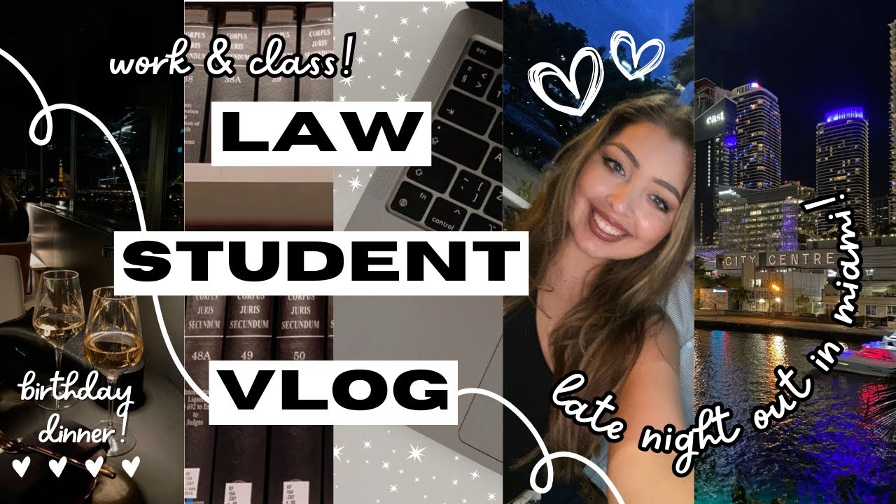 miami law student day in the life: privacy law, criminal law, dinner party, birthday party, and club