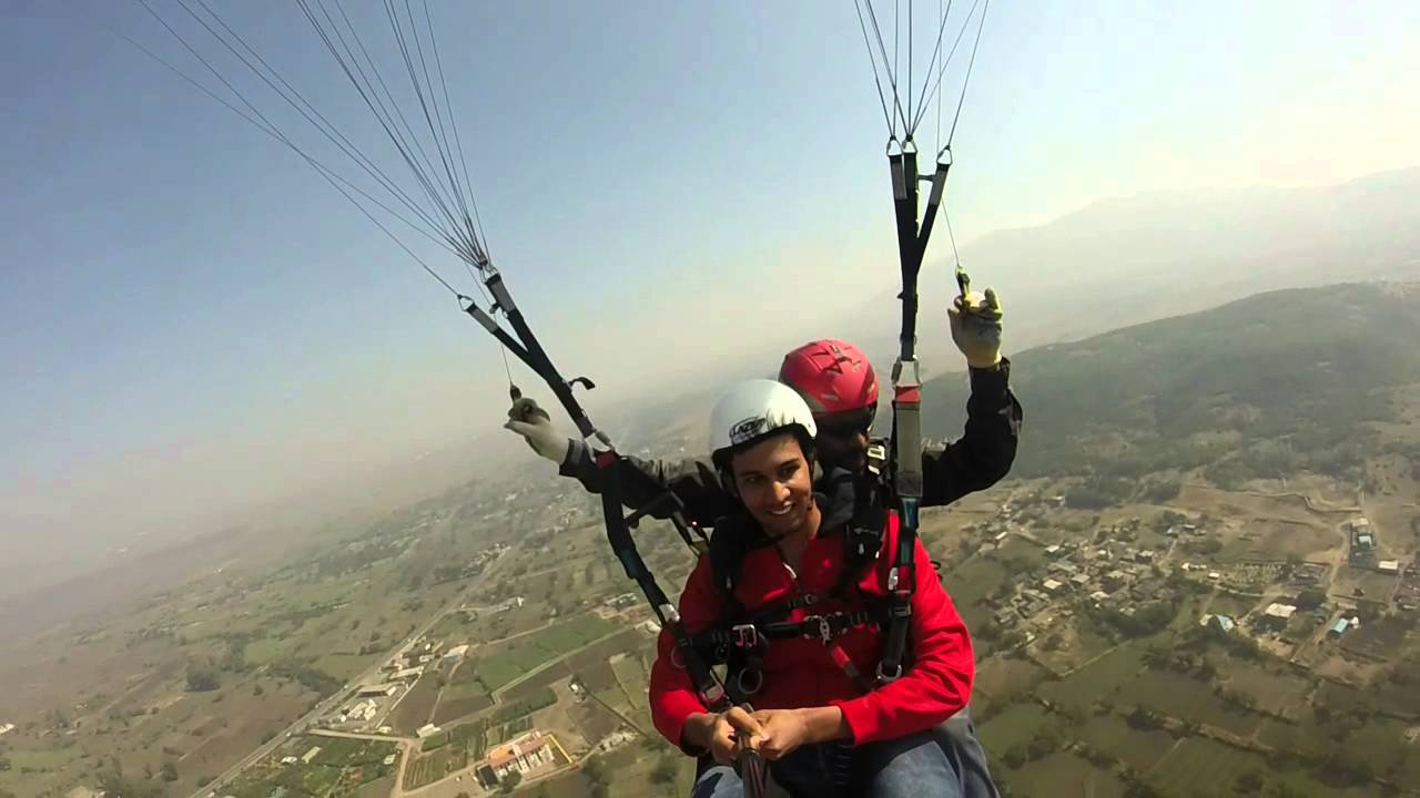 Tandem Paragliding  at Kamshet, Maharastra.