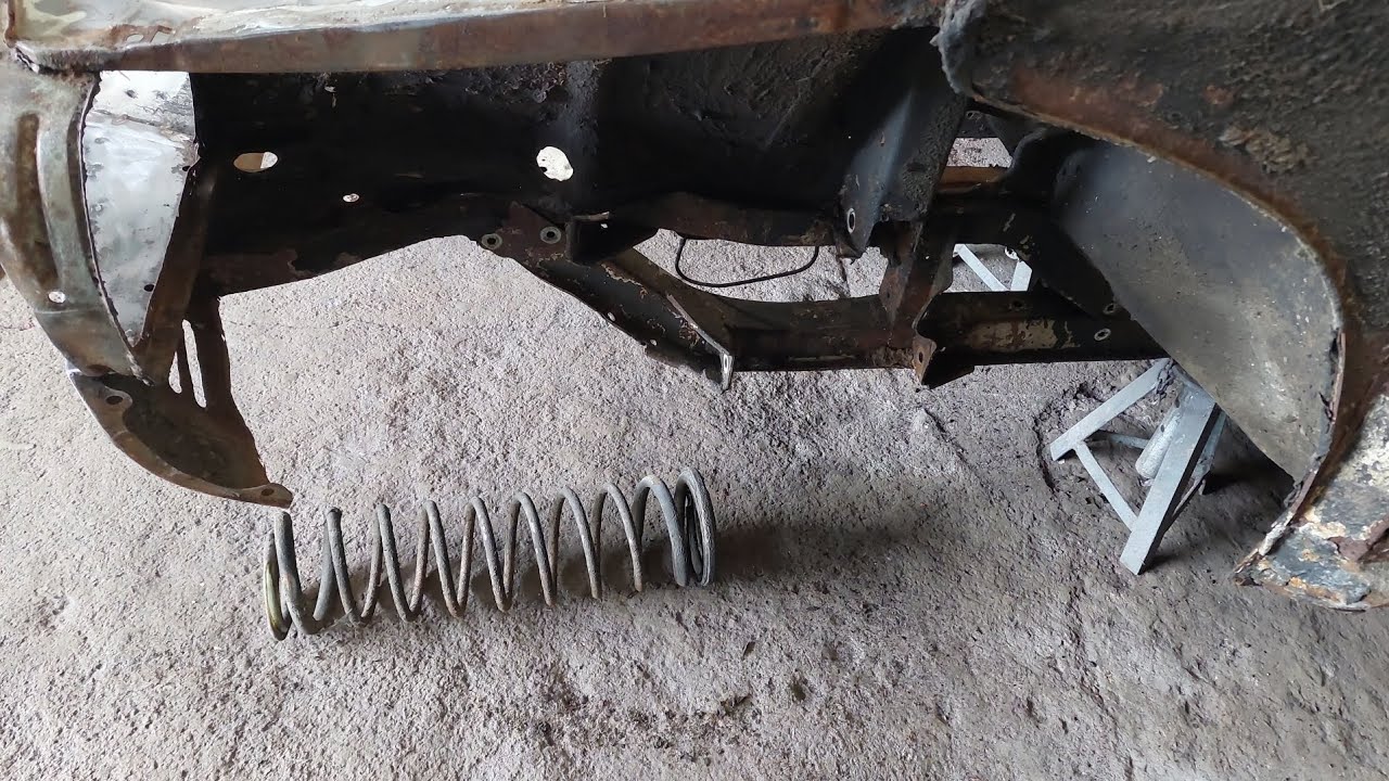 Desmontar muelles delanteros amortiguador Renault R12