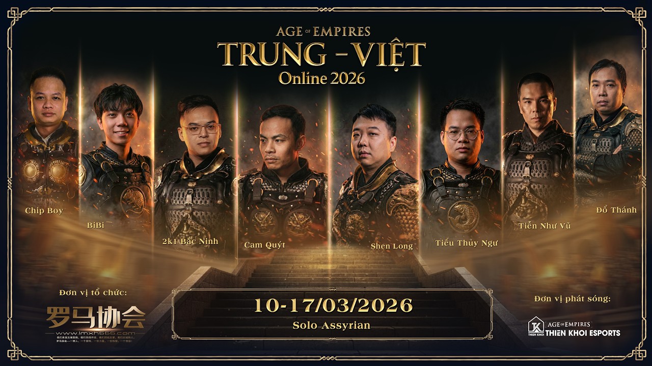 Trực tiếp | AOE Trung Việt Online 2026 | Solo Assyrian | BLV: G_Man | Ngày 10/03/2026