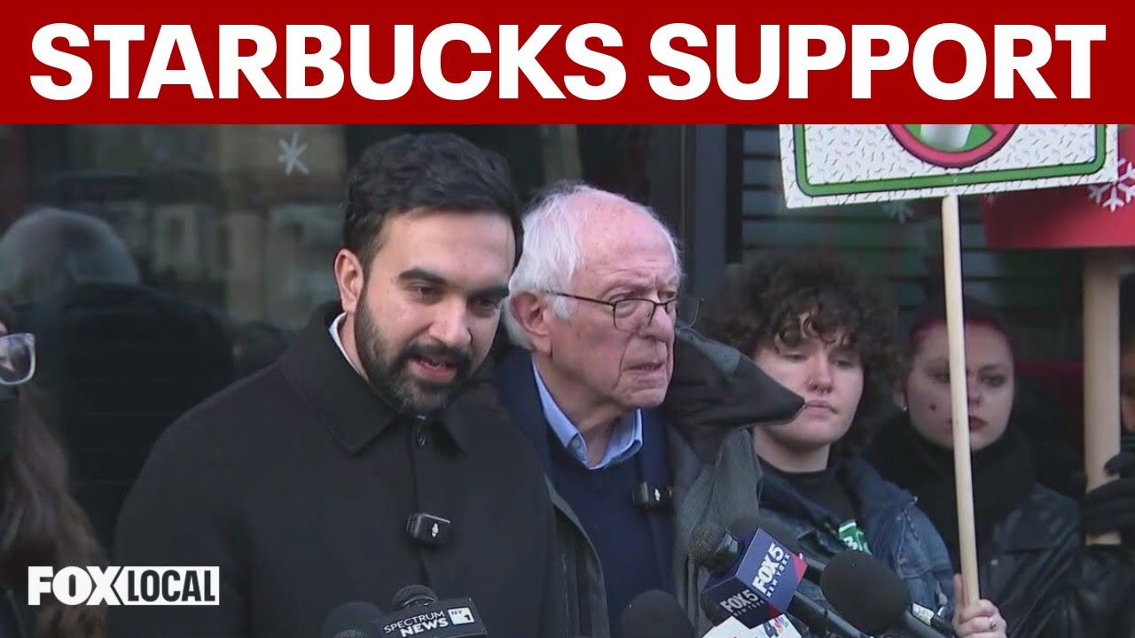 FULL: Mamdani, Sanders join striking NYC Starbucks workers