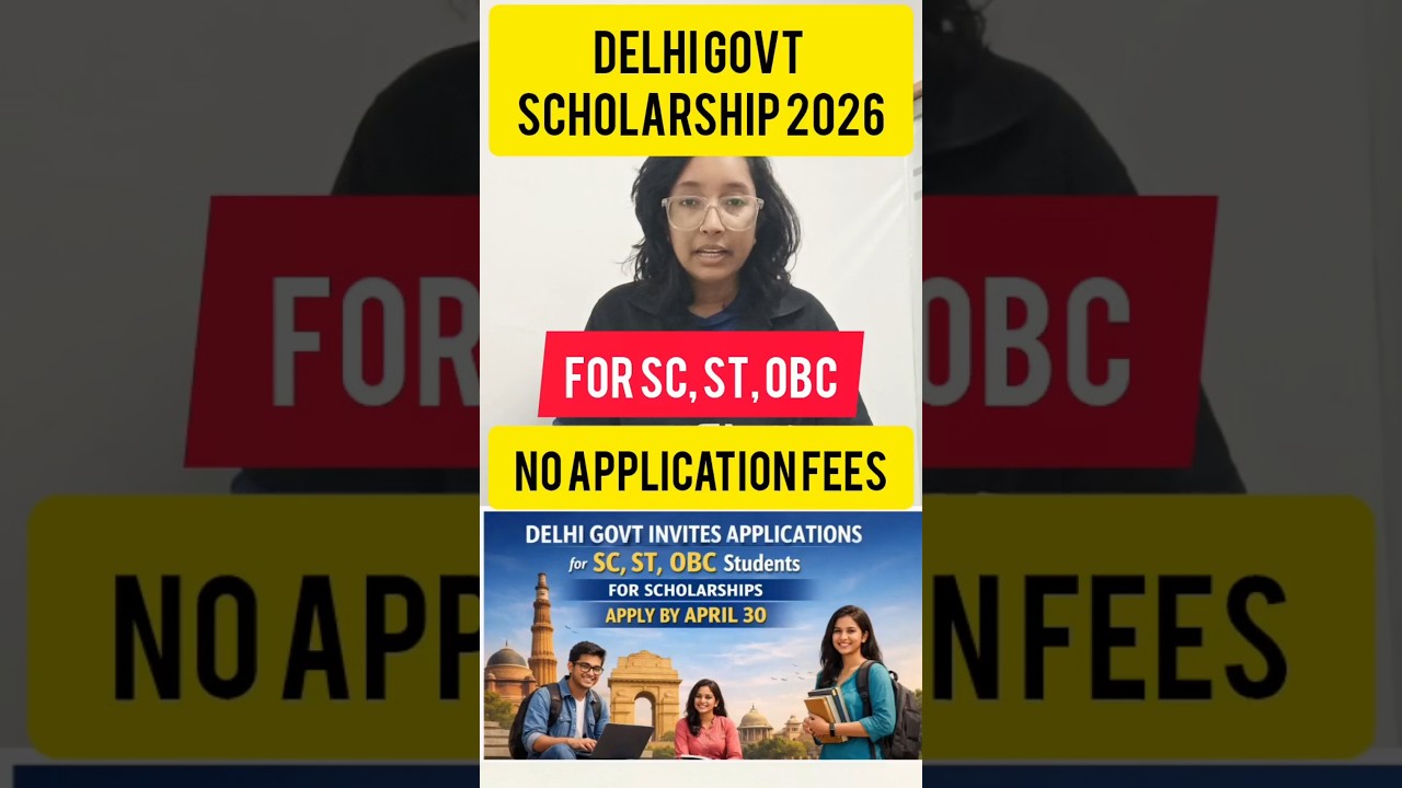 Delhi Govt Scholarship 2026 💰 | SC/ST/OBC Students 🚀 | Last Date 30 April 🚨 | VedPrep