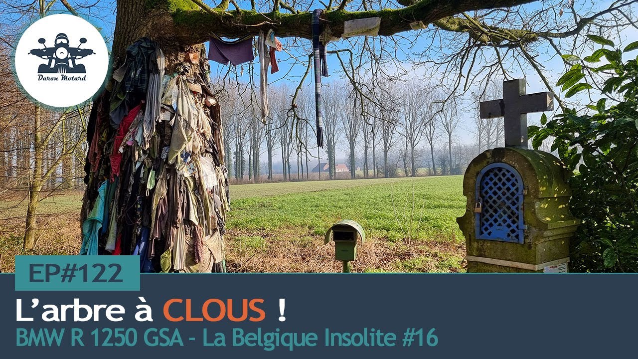 EP#122 :  L''arbre à CLOUS ! - La Belgique Insolite à moto (#16) #BMWR1250GSA #BMWMOTORRAD