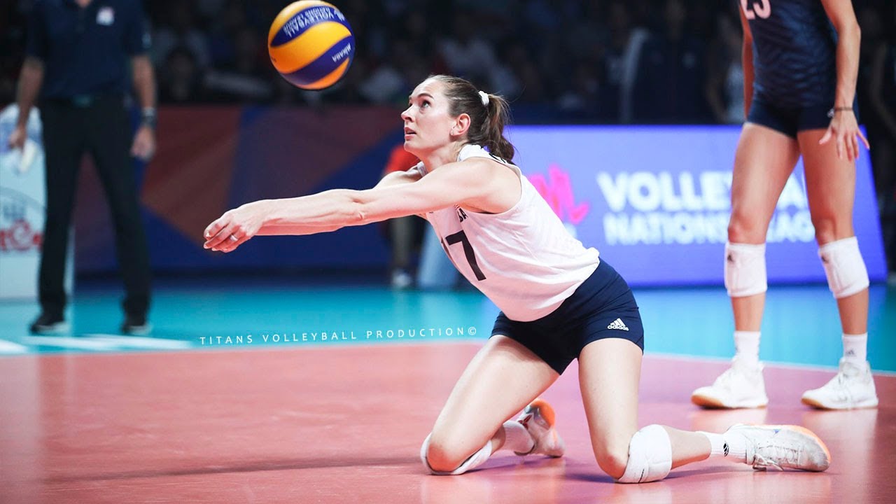Megan Courtney Amazing Volleyball Libero and Spiker - Best Volleyball Digs Saves 2019