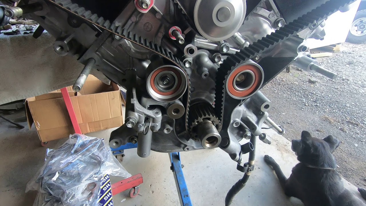 LS400 Refab.  Throwing the timing belt onto the Non VVti 1uz