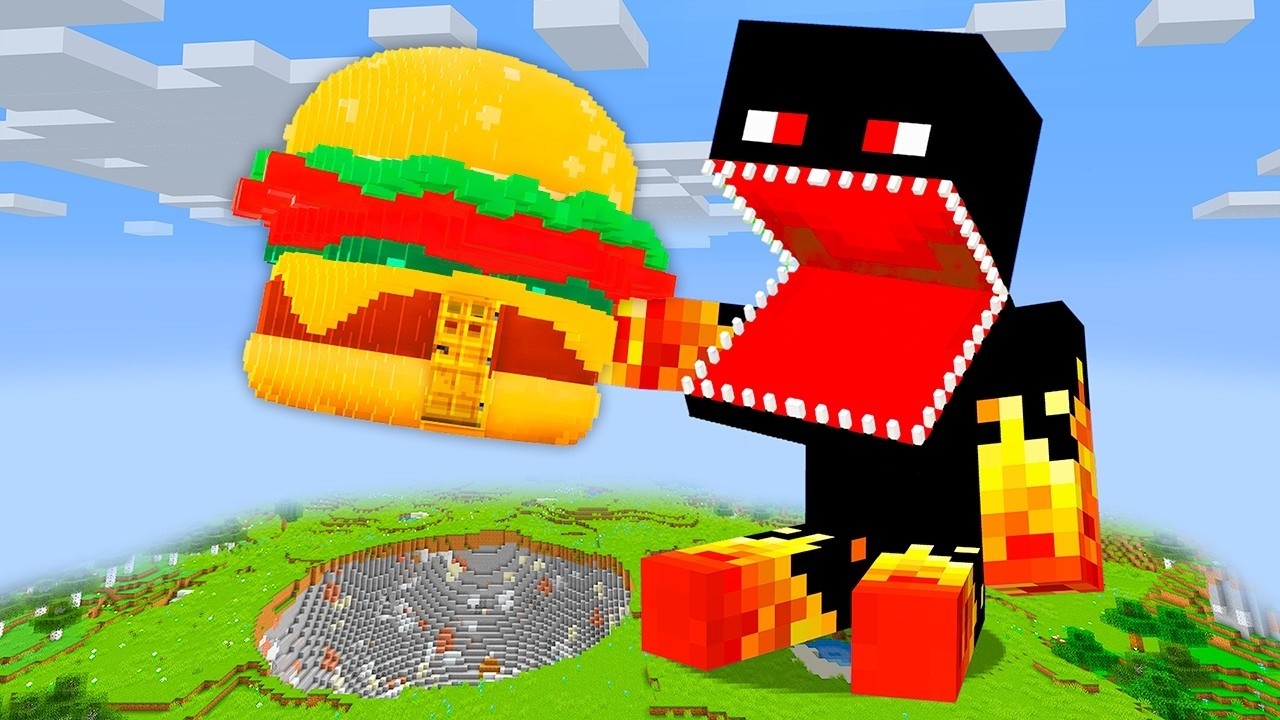 ME HICE GIGANTE EN MINECRAFT Y ME COMÍ TODO