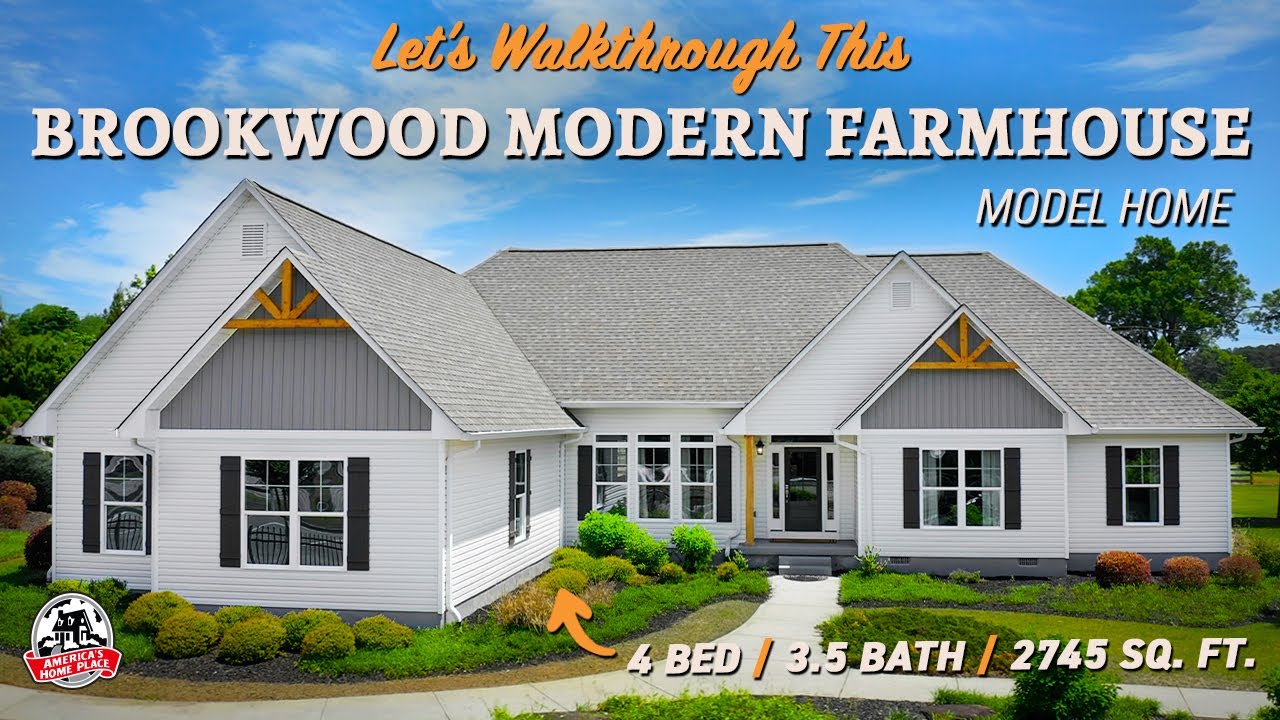 Давайте пройдемся по модельному дому Brookwood Modern Farmhouse в Калхуне, штат Джорджия