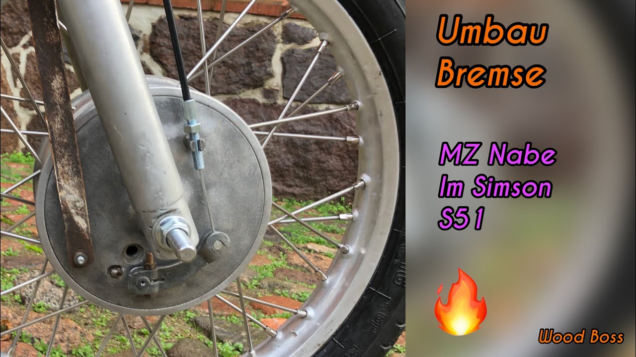 Simson S51 Umbau MZ Nabe Bremsleistung verbessern durch größere Bremse 💪 #WoodBoss