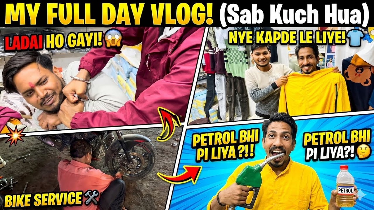 ADARSH KI LADAI HO GAYI! 😱 | Maine Petrol Pi Liya?!! 🤔⛽ (Full Day Vlog)