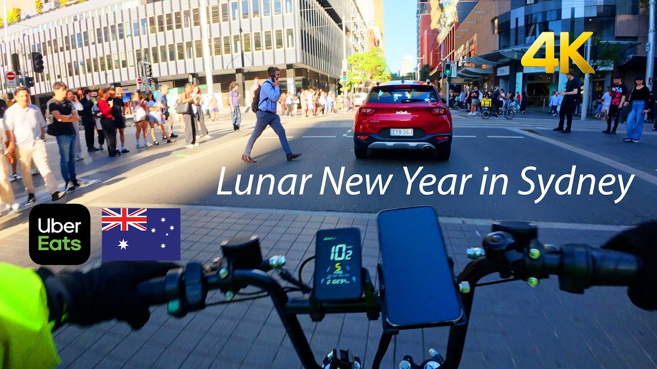 Lunar New Year in Sydney 🇦🇺 | E-Bike Delivery POV