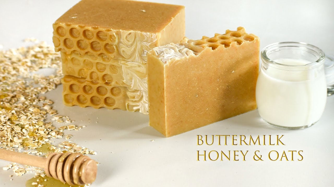 Cold Process Buttermilk Honey Oats Soap: Great For Eczema & Dry Skin!