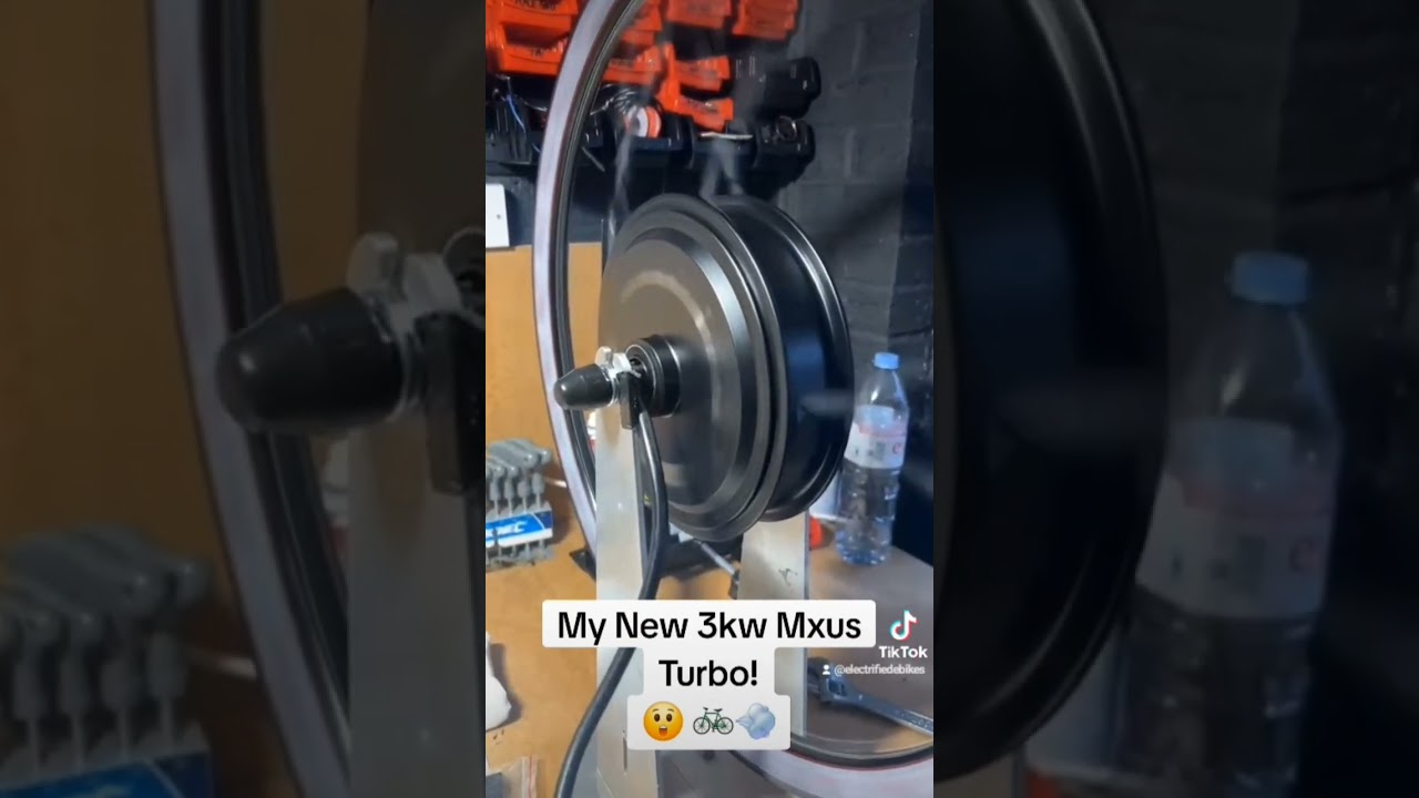 MXUS 3kW Turbo E Bike Hubmotor Test!! 72v 80a 114mph FreeWheel!