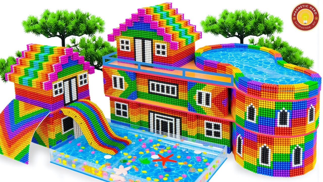 D&eacute;couvrez la MEILLEURE villa avec piscine et toboggan &agrave; billes magn&eacute;tiques