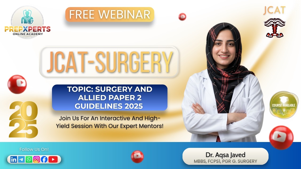 [JCAT] Surgery and Allied Paper 2 Guidelines by Dr. Aqsa