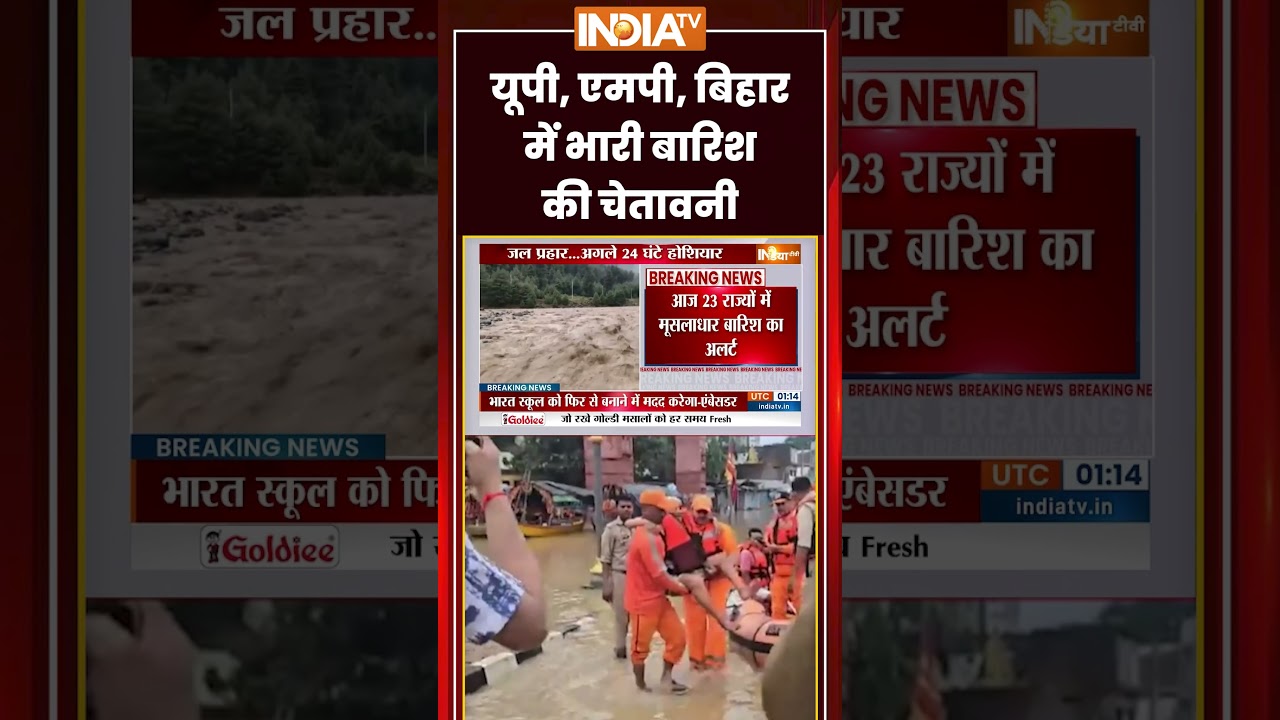 यूपी, एमपी, बिहार में भारी बारिश की चेतावनी | #weatherupdate #rainalert #ytshorts #indiatv