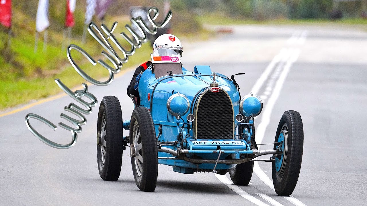 Watch a pre-war Bugatti Type 35B chug its way up the Jaguar Simola Hillclimb