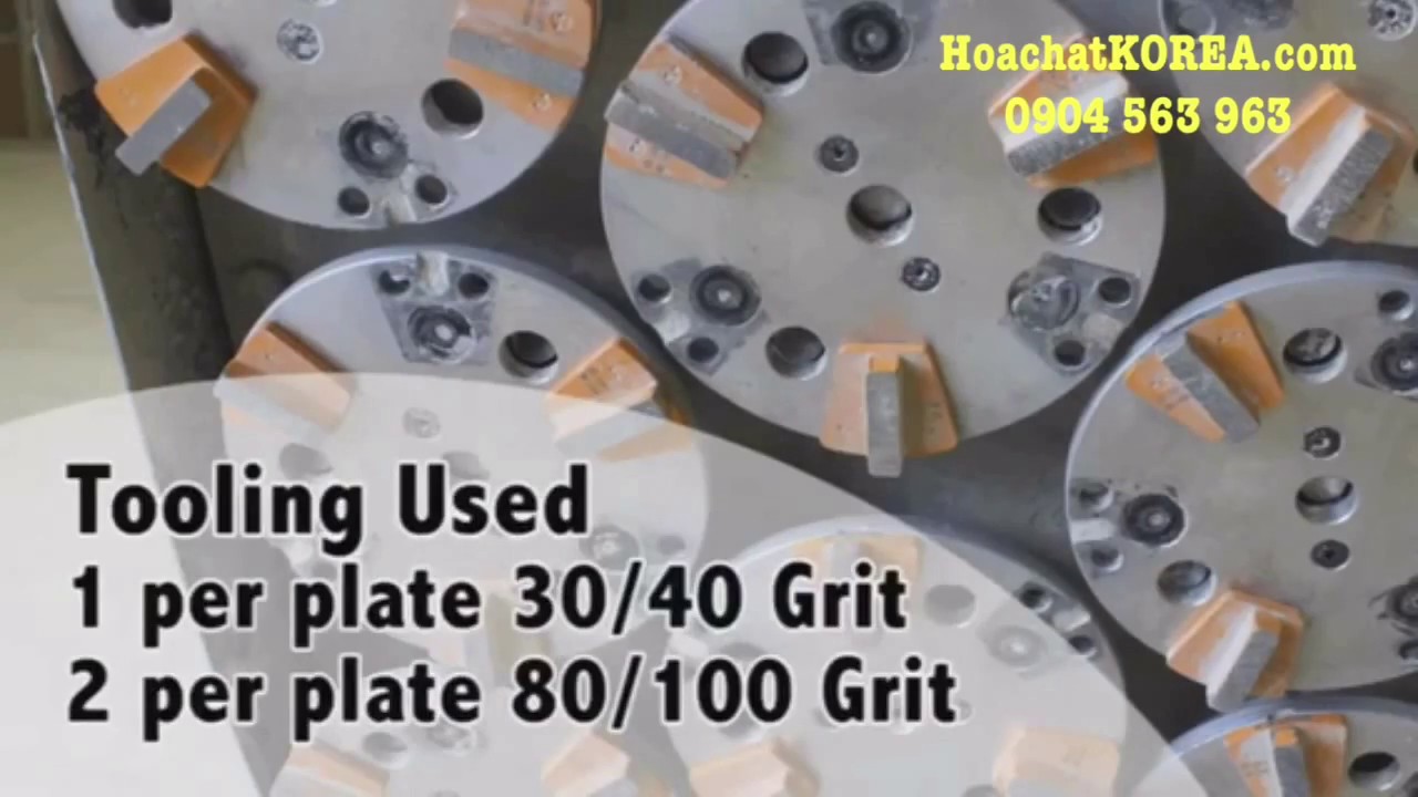 Quy trình ( Cách ) MÀI phủ BÓNG sàn BÊ TÔNG | HoachatKOREA.com