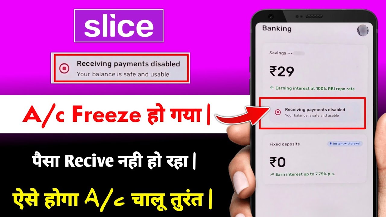 Slice Receiving Payments Disabled Problem Solve | slice credit transactions blocked unblock kare