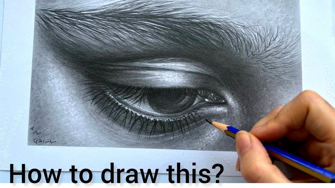 How to draw realistic eye?eye drawing and shading technique