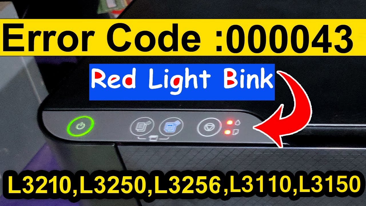 Epson L3210, L3215, L3216 Error Code 000043 ! Red Light Blink Solutions ! azad media feni