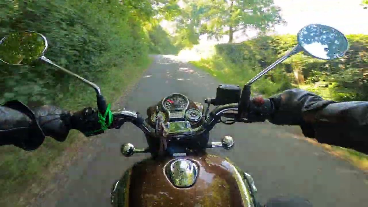 Sunny Country Lanes in Essex. Royal Enfield Classic 350cc Reborn Chrome Bronze.