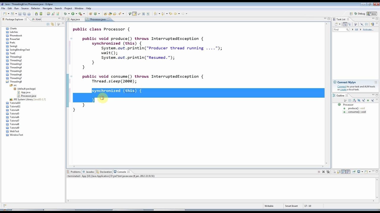 Advanced Java: Multi-threading Part 8 - Wait and Notify