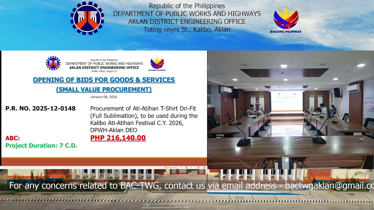 Procurement Livestream for Aklan DEO on  January 08,  2026