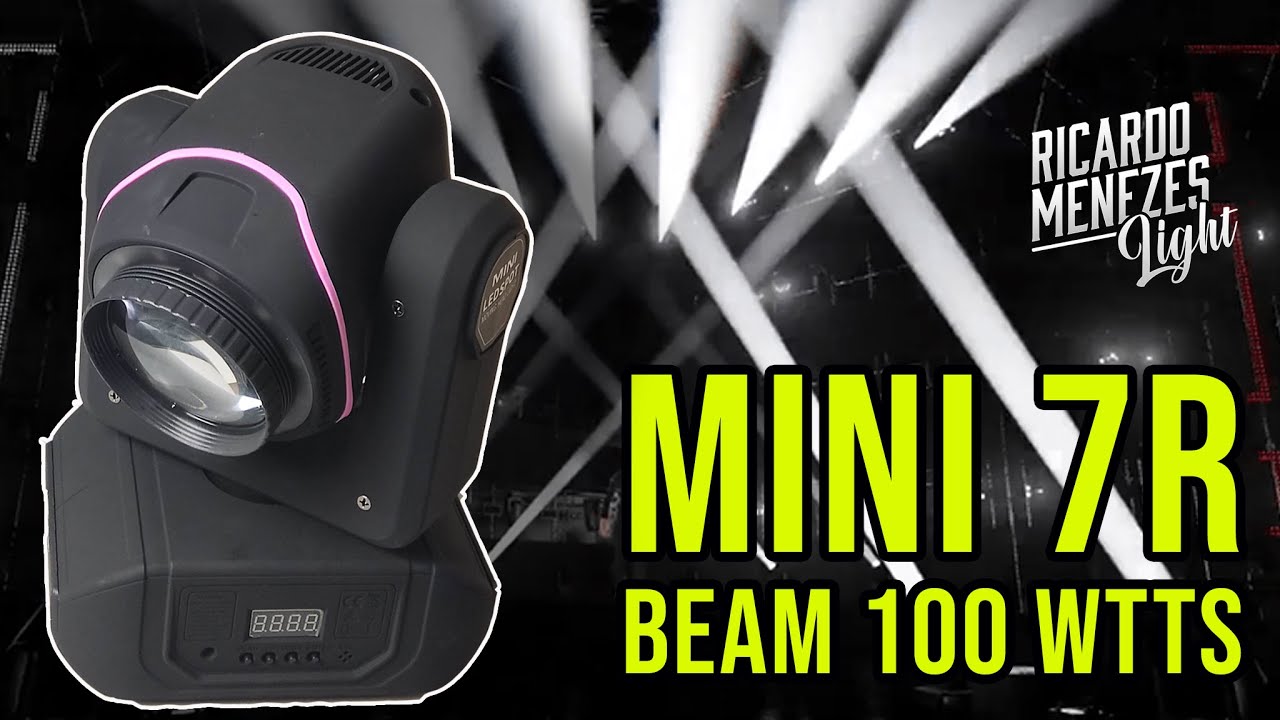 Mini Moving 7R o Beam de 100 wtts !! Incrível !!