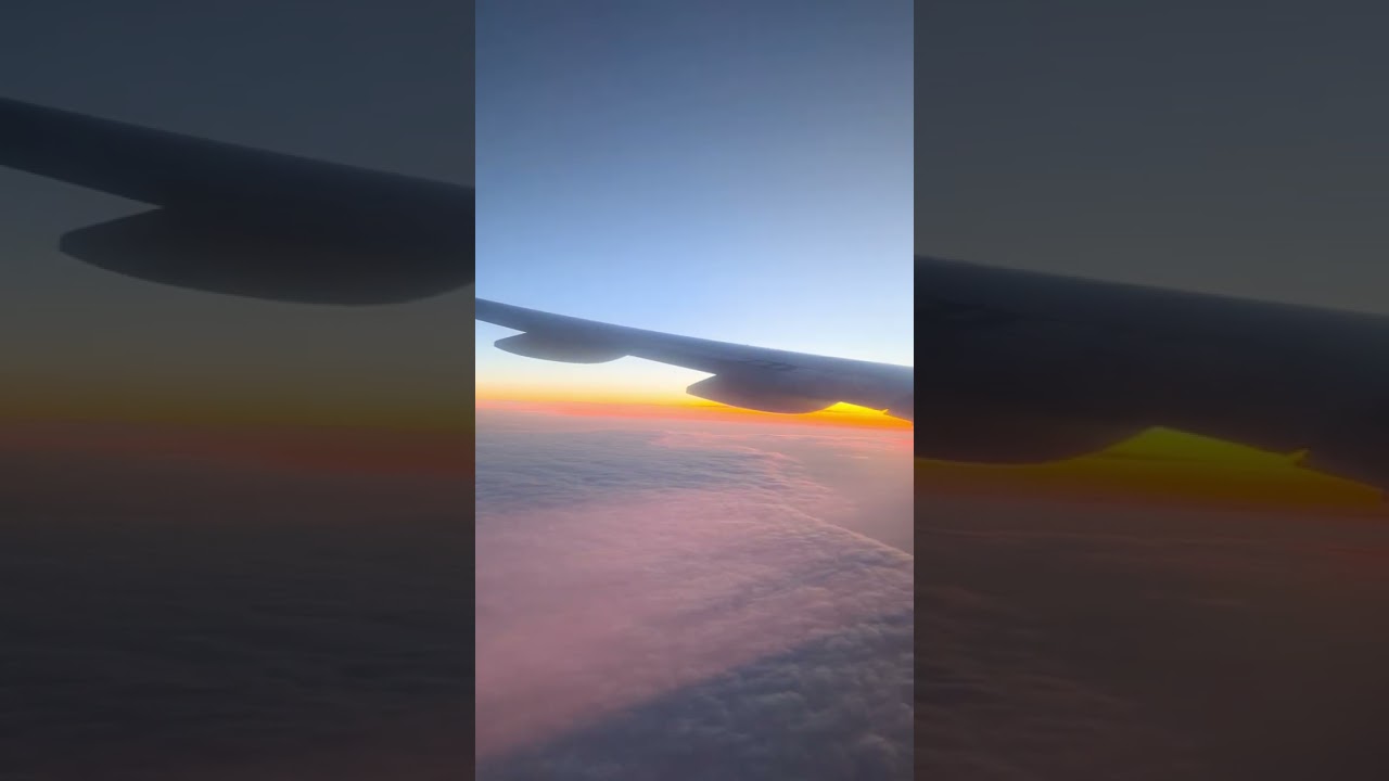 wonderful sunrise view from an airplane ✈️ #sunrise #window #views #plane #2023