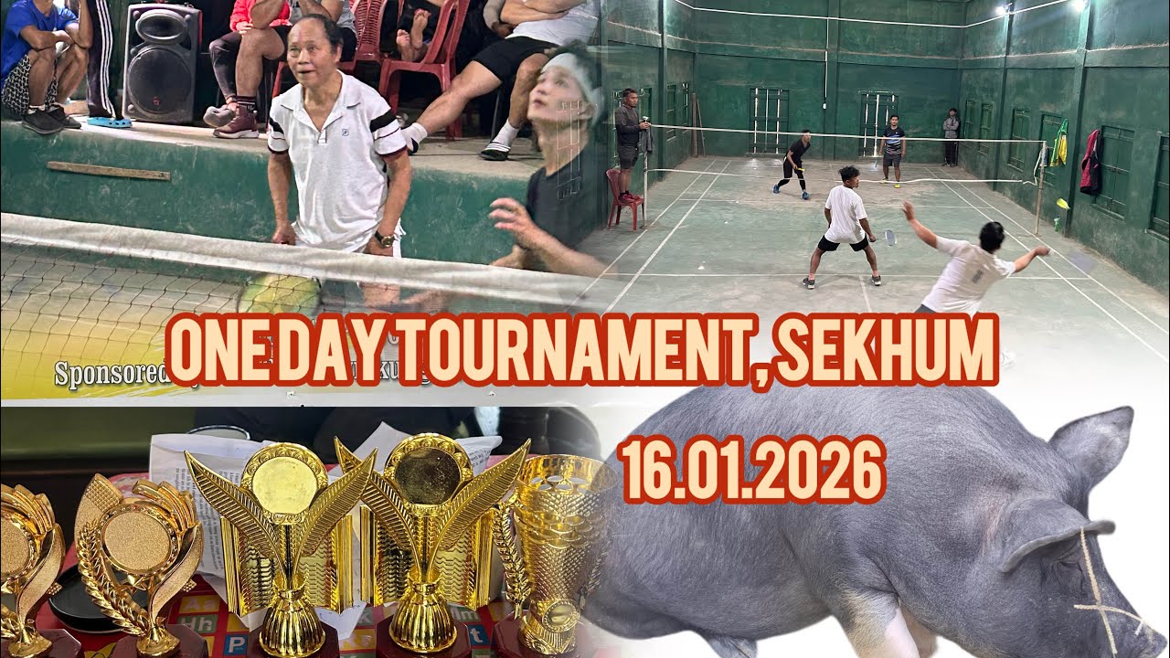 ONE-DAY Tournament Badminton Sekhum. Sponsored by Pc Lawmkunga IAS Rtd.