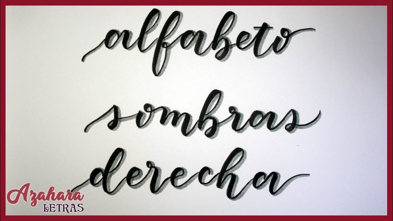 Lettering con Sombras a la Derecha: Alfabeto Completo