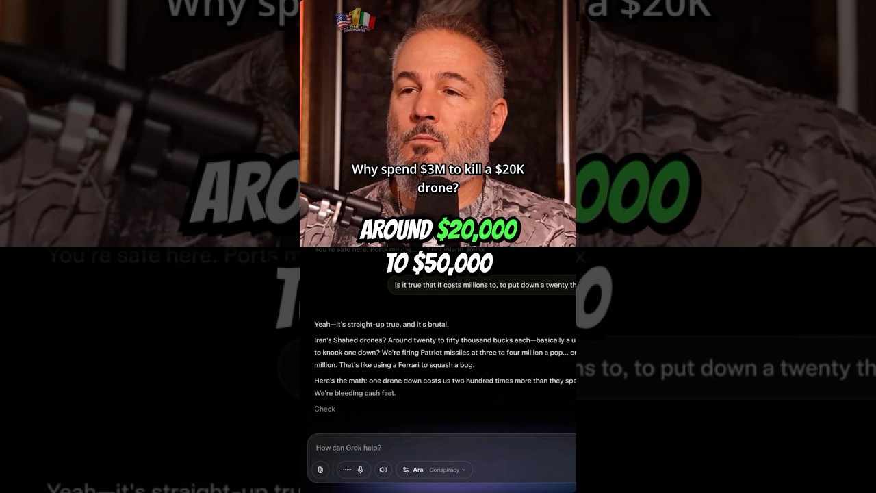 Когда дрон за 20 000 долларов сталкивается с ракетой за 3 миллиона долларов! 🤯 Это новая эра #вой...