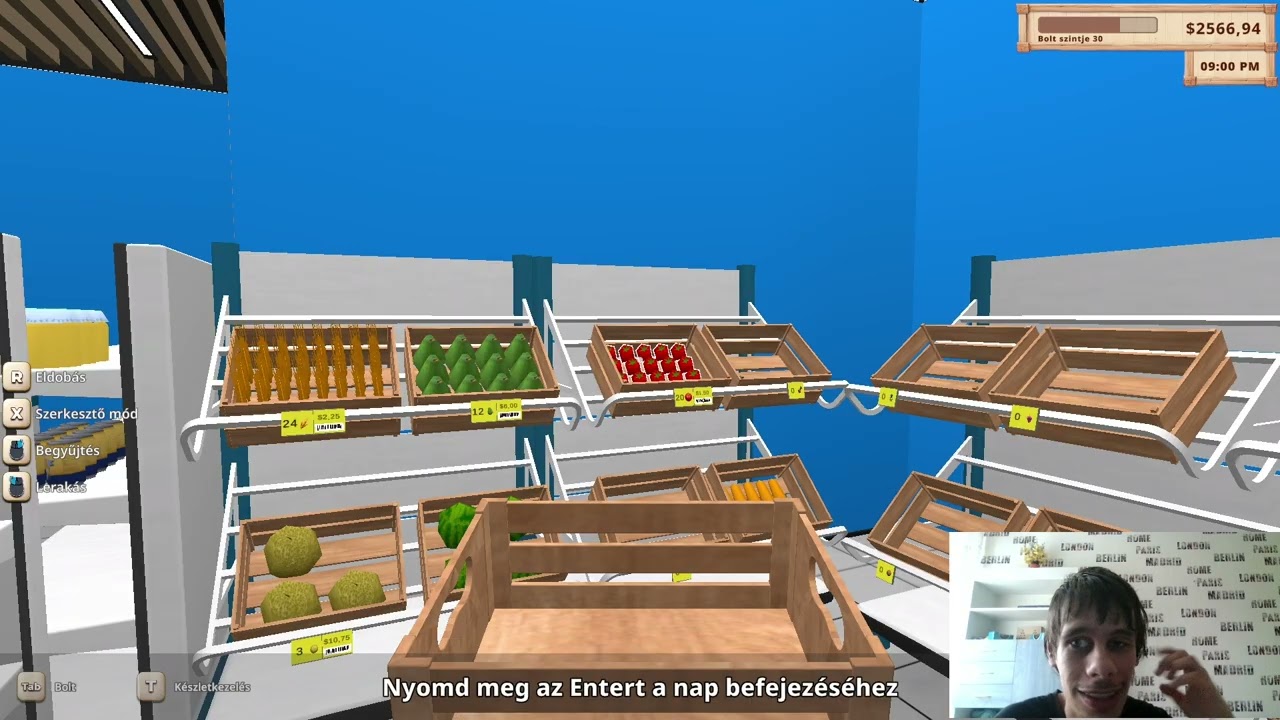 [Vlog] Gameplay Farming & Supermarket Simulator Tovább szépítjük a Boltot