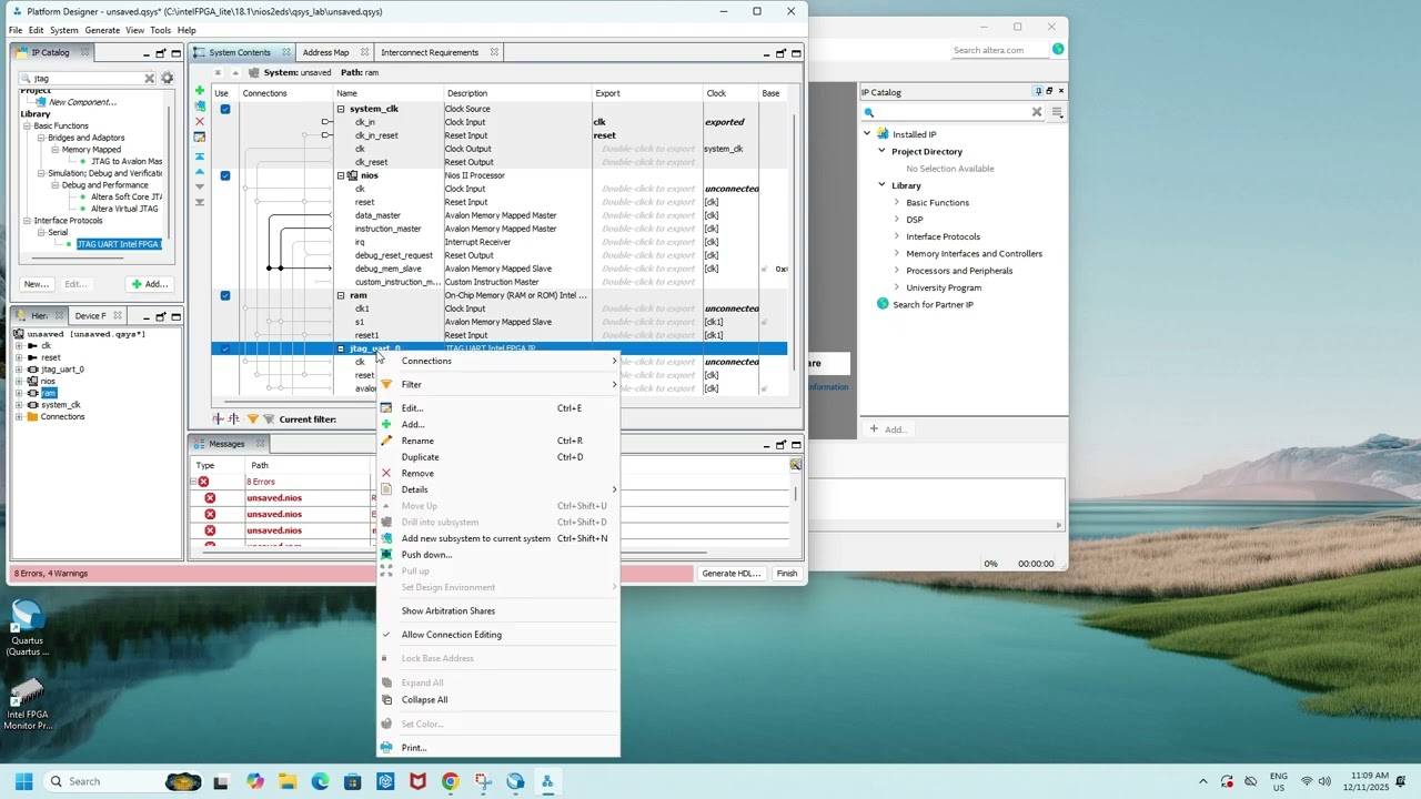 quartus DE1 part1