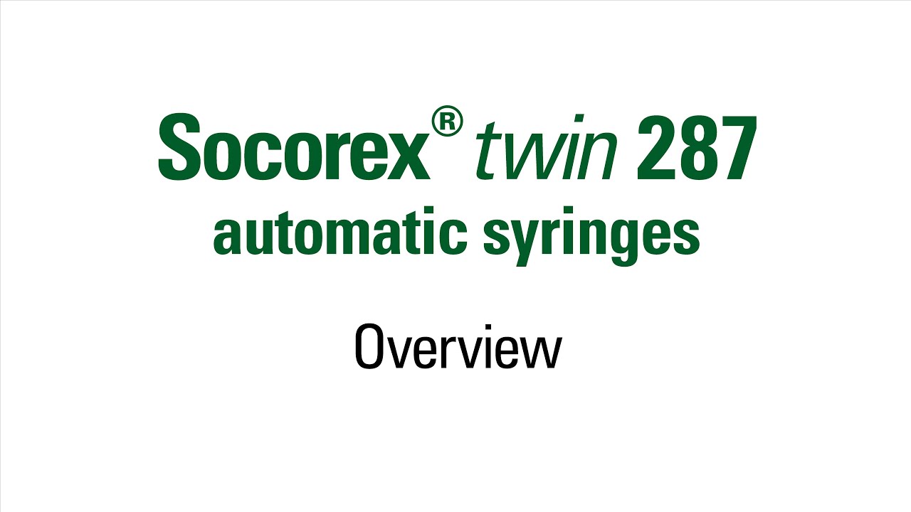 Socorex® twin 287 automatic syringes: Overview