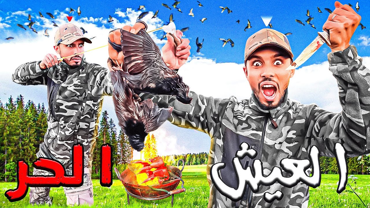 الحياة البرية:تحدي صيد 🏹الحمام البري 🕊️🐦‍⬛الصيد وطبخ 🪵🔥