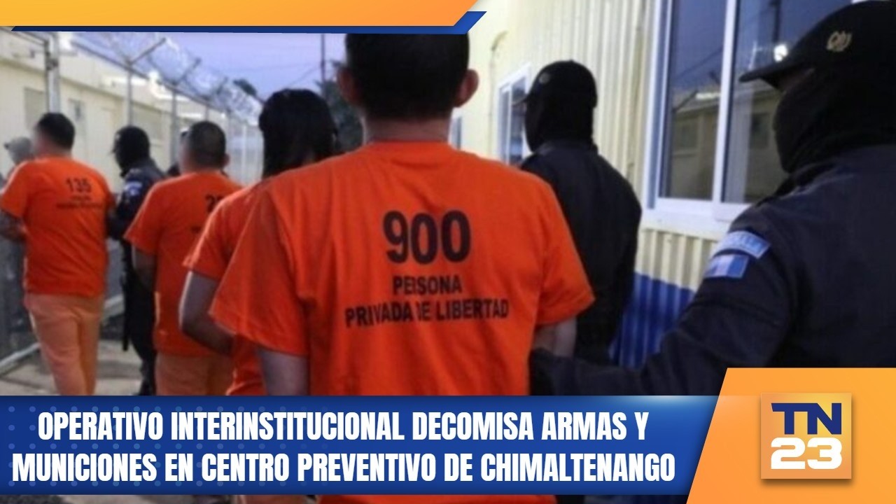 Operativo interinstitucional decomisa armas y municiones en centro preventivo de Chimaltenango