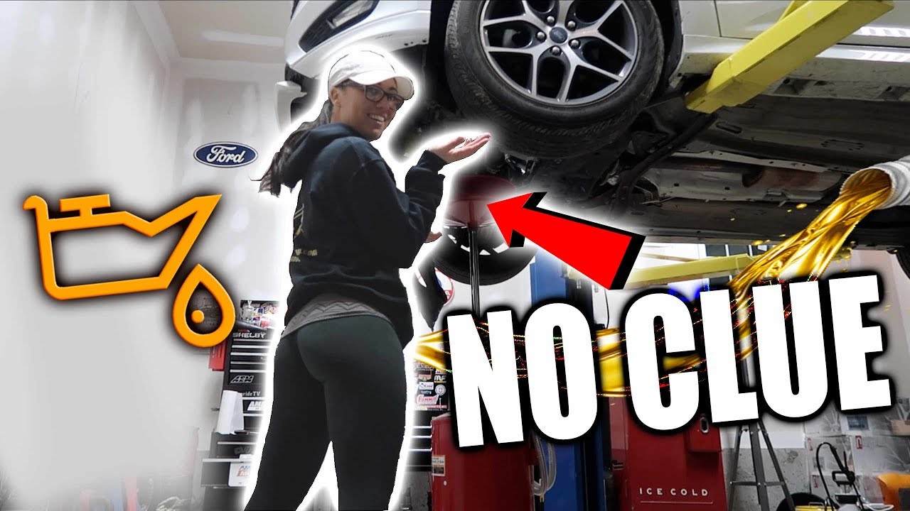 VLOG - ShockerRacing Girl Does OIL Change - Hilarious